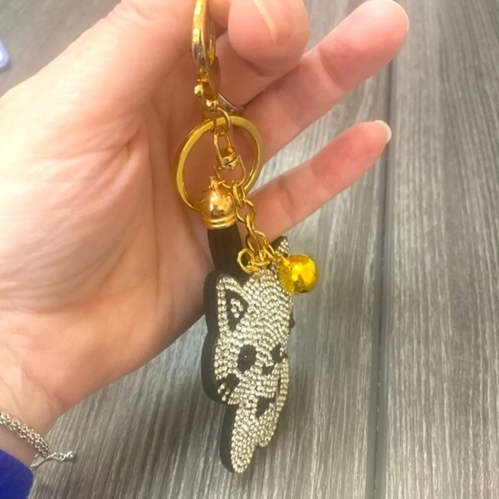 Sparkly Cat Bag Charm/Keychain